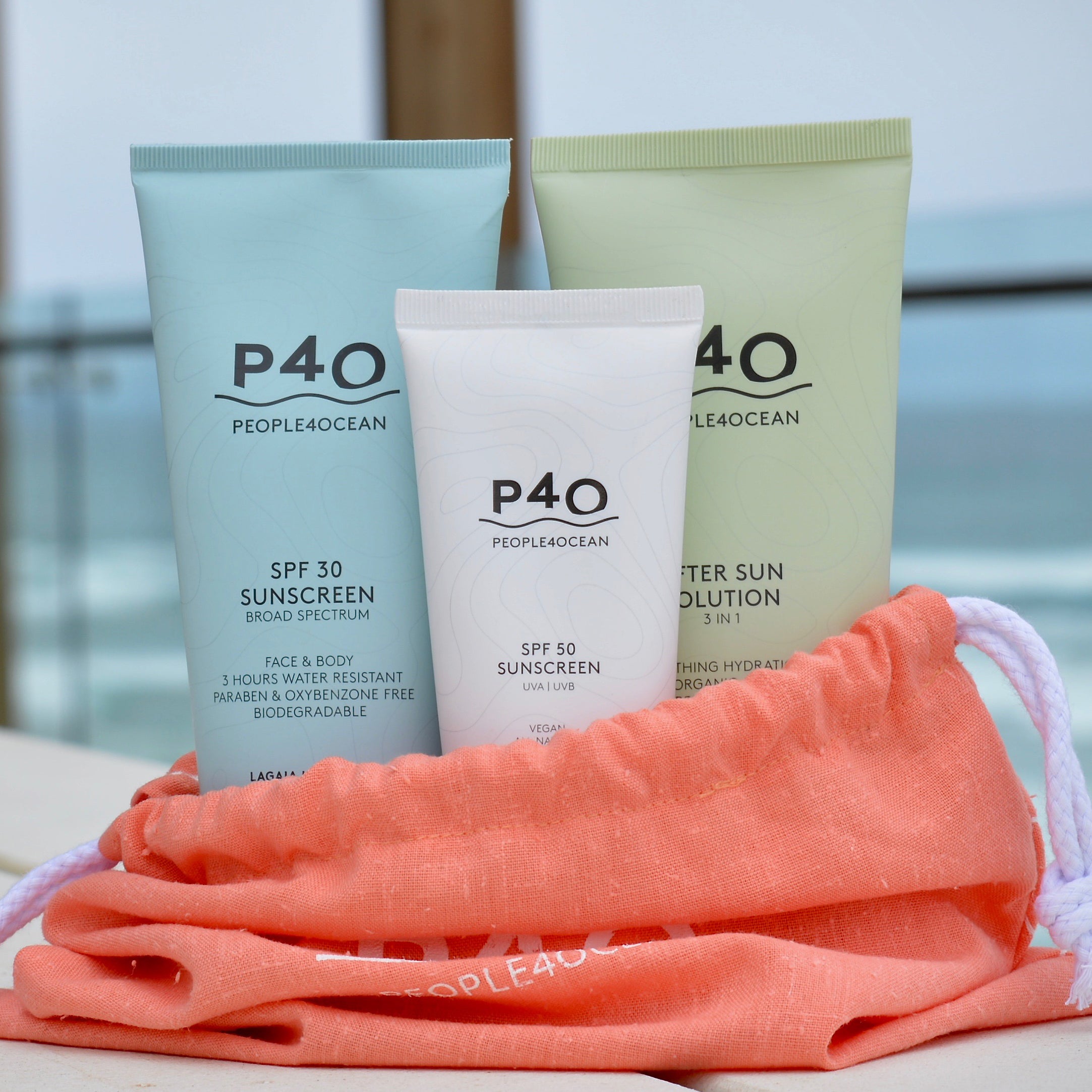 SPF30, SPF50 Vegan Sunscreen & Vegan HYDRATE Recovery Gel After Sun Solution Family Pack